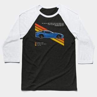 Blue Corvette Baseball T-Shirt